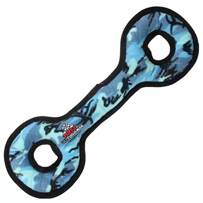 Tuffy Ultimate Tug-O-War Durable Dog Toy – Large Blue Camo Fleece