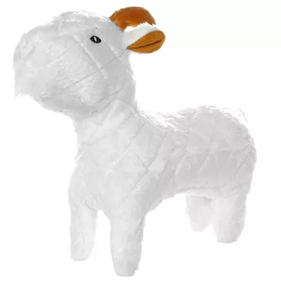 Mighty Farm Goat Plush Dog Toy – Durable Interactive White Toy