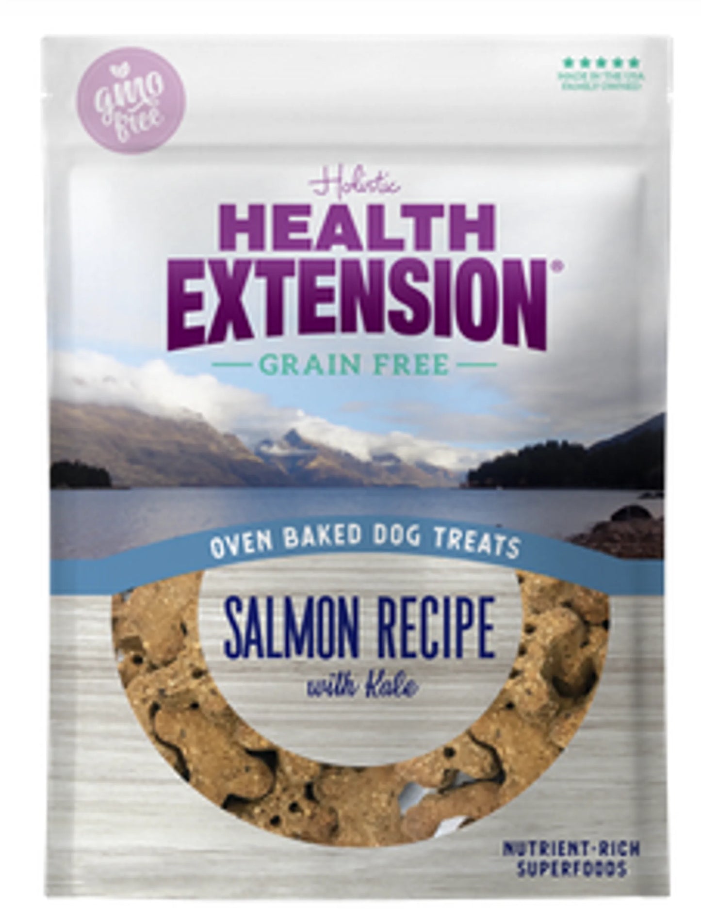 Health Extension Oven Baked Grain Free Salmon & Kale Dog Treats