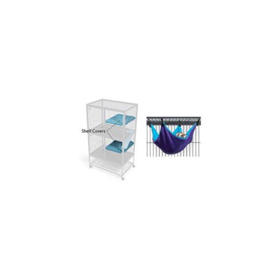 Midwest Ferret Nation Accessory Kit 1 - Teal & Purple Microsuede