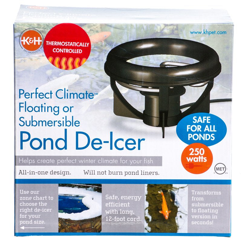 K&H Pet Thermo-Pond Deluxe Floating & Submersible Pond De-Icer, 250W