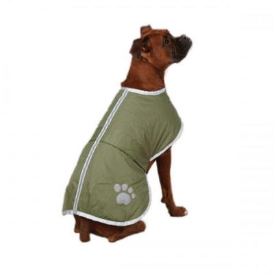 Zack & Zoey Nor'Easter Dog Blanket Coat – Chive Green, Medium
