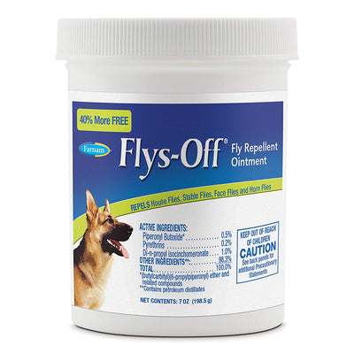 Farnam Flys-Off Fly Repellent Ointment for Dogs and Horses – 7 oz