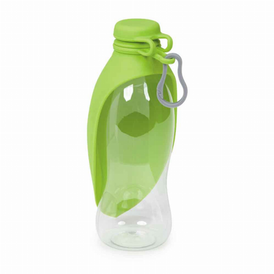 Pet Edge CP Folding Leaf Travel Bottle - 18oz Portable Waterer - Green