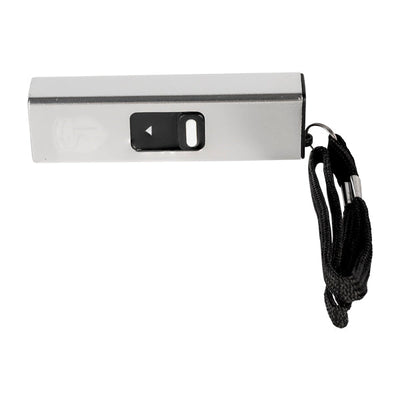 Slider Mini Stun Gun Flashlight, Silver Aluminum