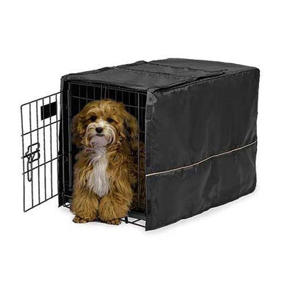 Midwest Quiet Time Dog Crate Cover | Black Polyester | 22-Inch