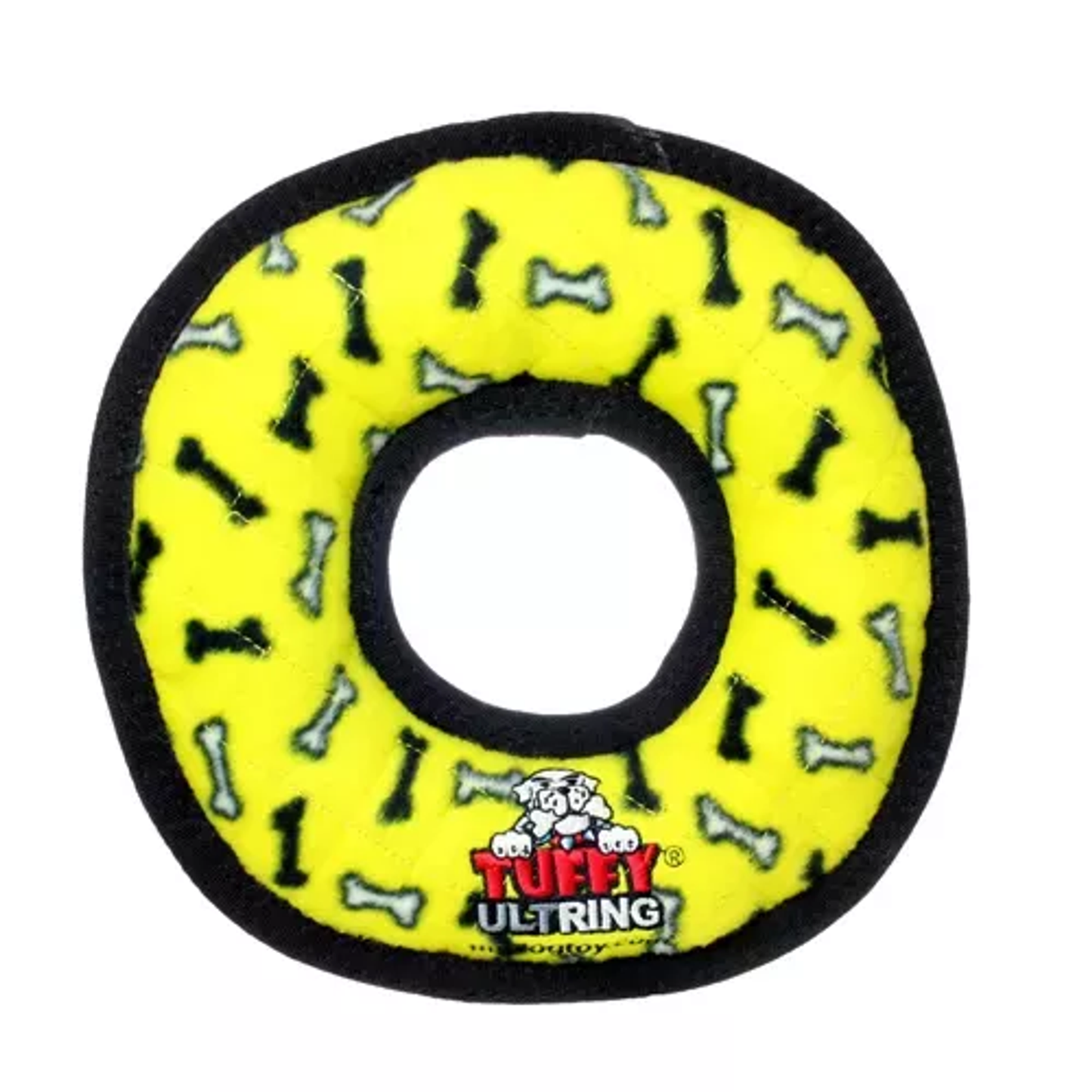 Tuffy Ultimate Ring Dog Toy – Durable Yellow Floating Tug Toy, Large