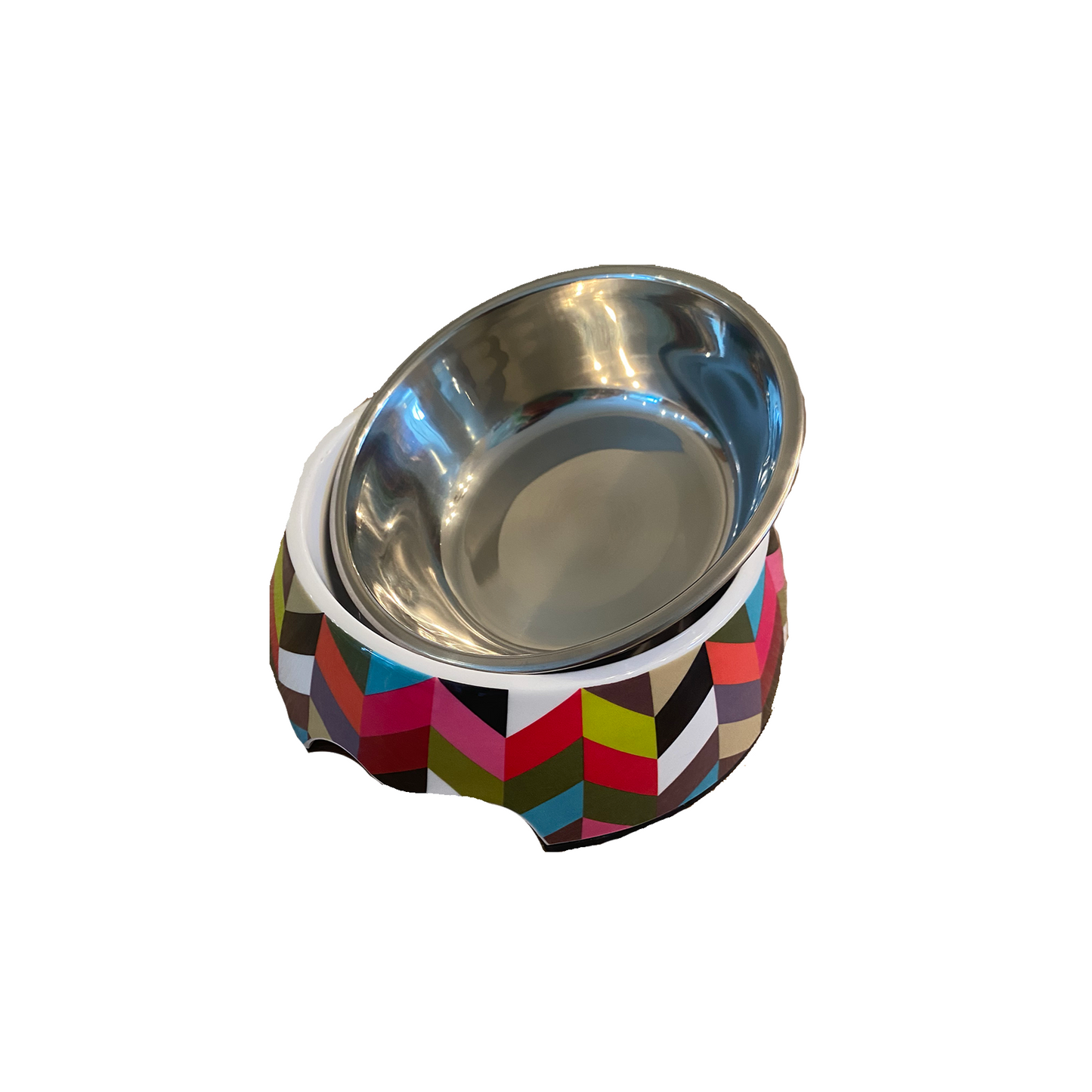 Cutie Ties Dog Bowl, Medium, Picasso