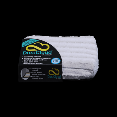 Curicyn DuraCloud Orthopedic Dog Bed - Water-Resistant Crate Pad, Sand, Medium (30"x22"x3")