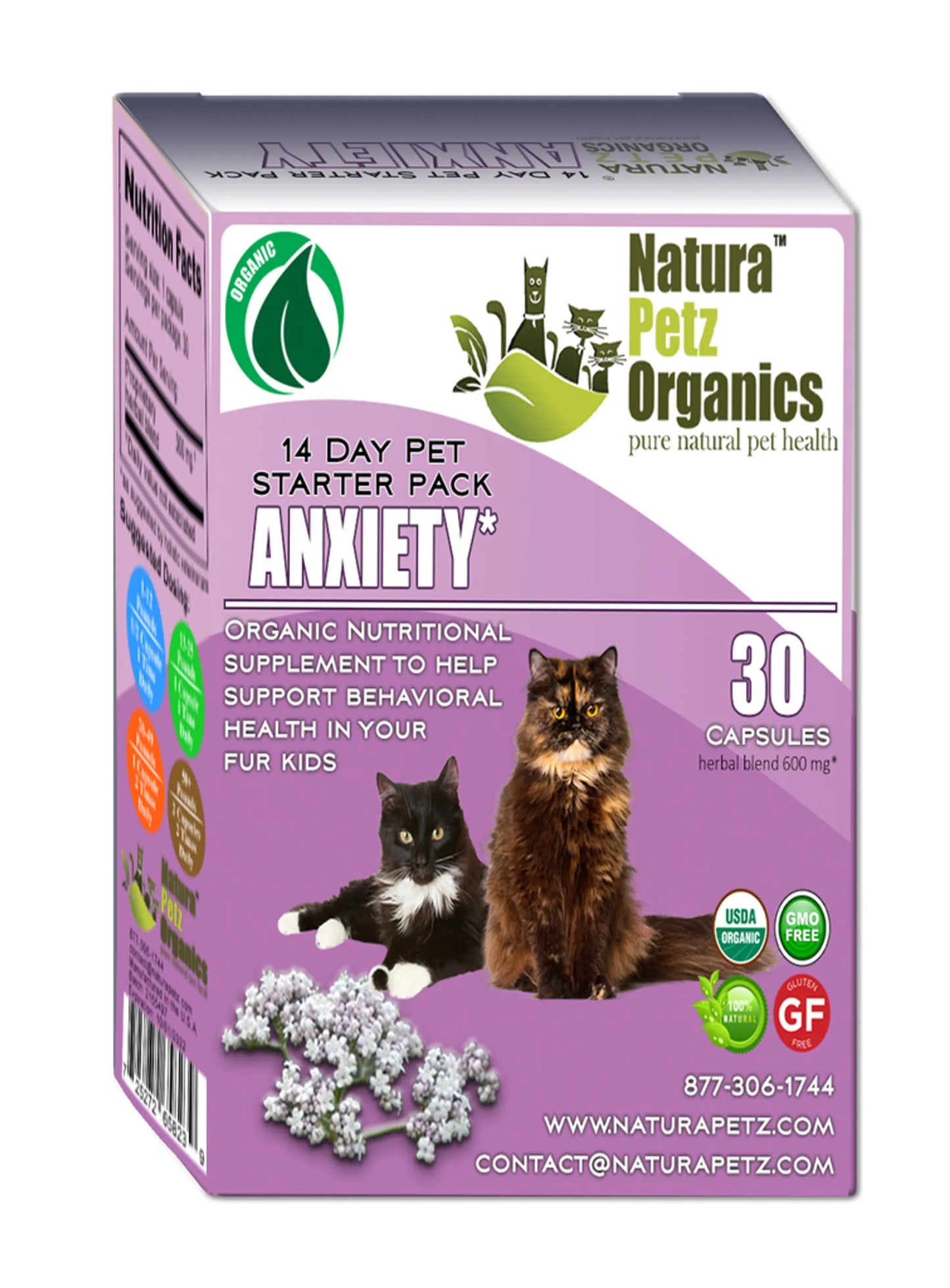 Organic Pet Systems Anxiety Starter Pack for Dogs and Cats – 14 Day Supply