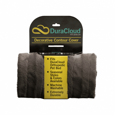 Curicyn DuraCloud Orthopedic Pet Bed Contour Cover - Large, Charcoal