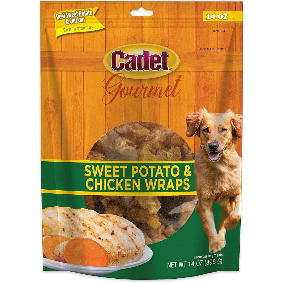 Cadet Chicken and Sweet Potato Wraps - Low Fat Dog Treats, 14 oz