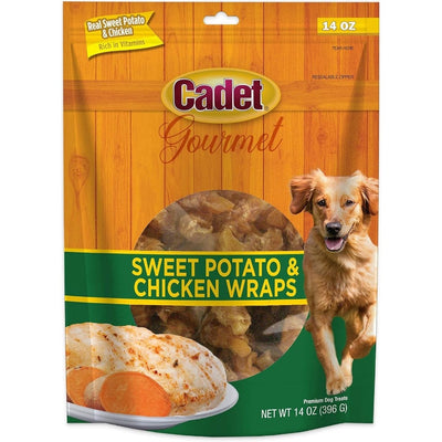 Cadet Chicken and Sweet Potato Wraps - Low Fat Dog Treats, 14 oz