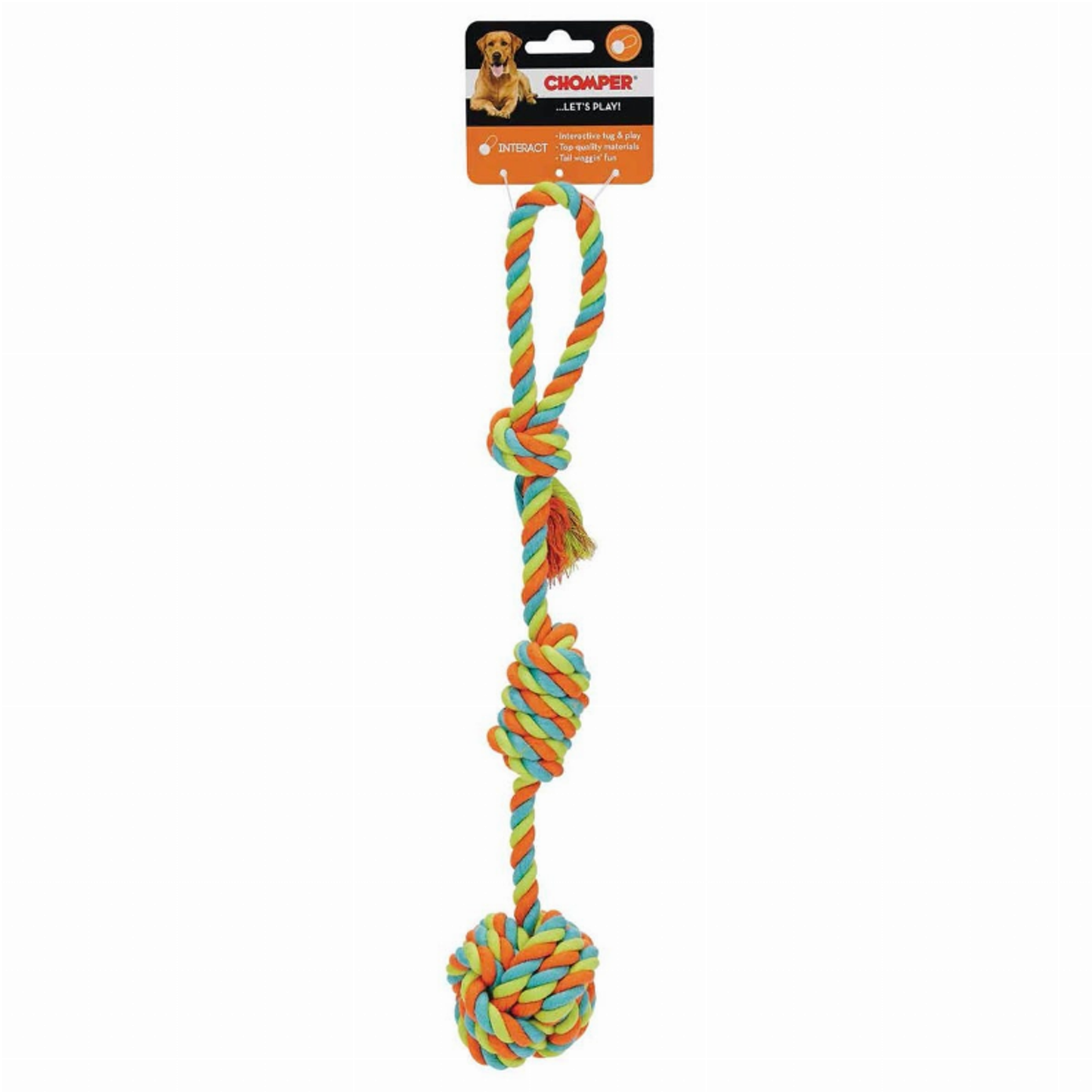 Pet Edge CHP Rope Fist Tug Dog Toy - Durable Cotton Rope Tugger