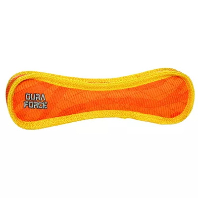 DuraForce Bone Tiger Dog Toy – Durable Interactive Tug Toy, Orange