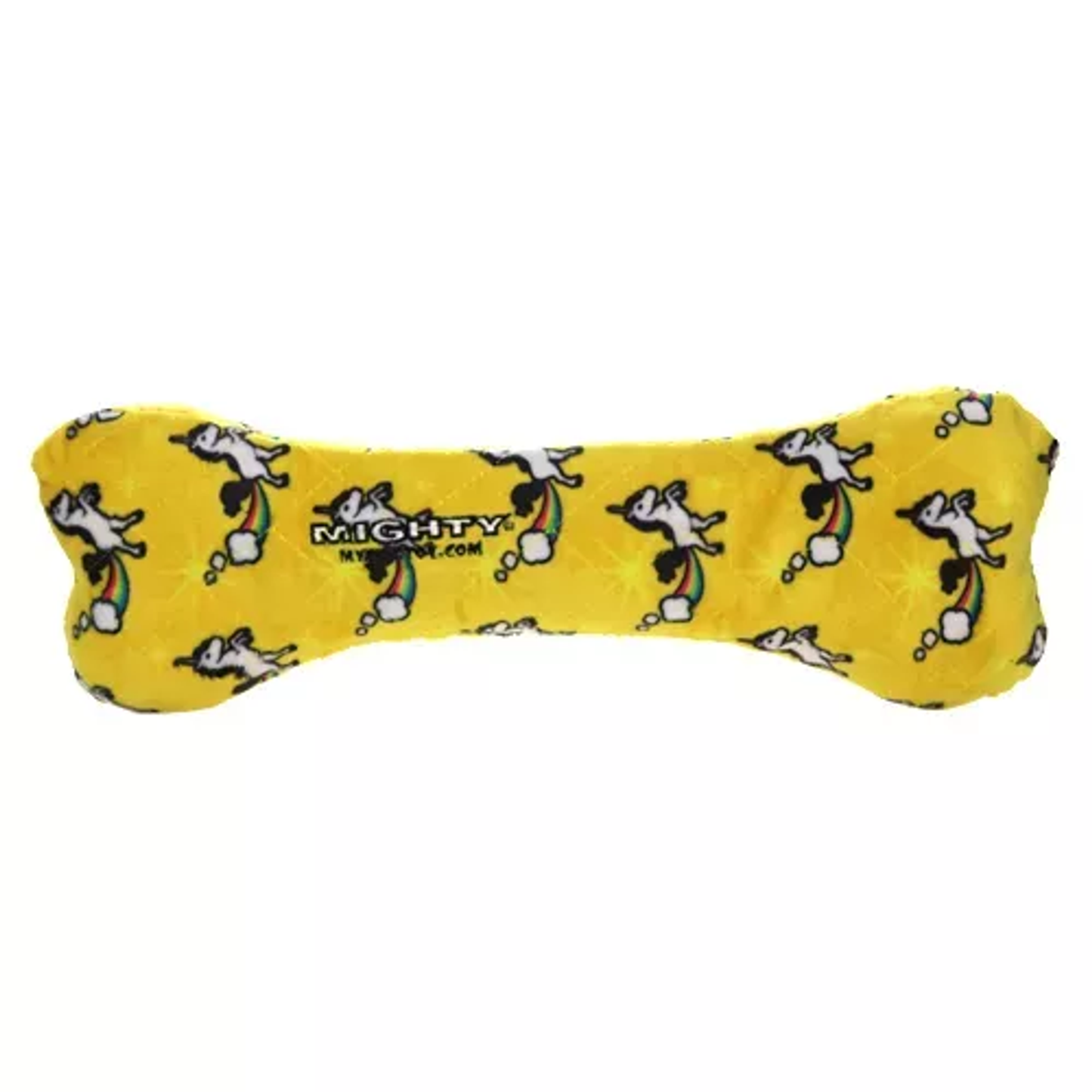 Mighty Bone Unicorn Durable Dog Toy by VIP Products – Yellow, One Size
