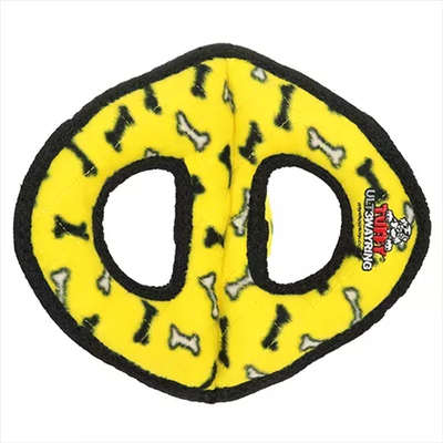 Tuffy Ultimate 3-Way Ring Durable Dog Toy - Yellow Multi-Layer Tug