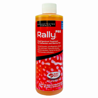Ruby Reef Rally PRO - Broad Spectrum Fish Parasite Treatment, 8 oz
