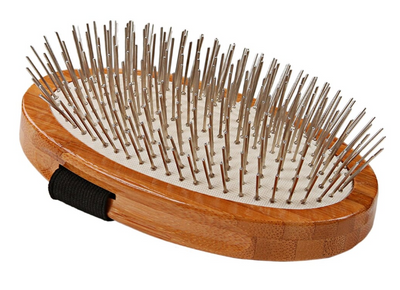 Bass Brushes- Style & Detangle Pet Brush, Dark Bamboo