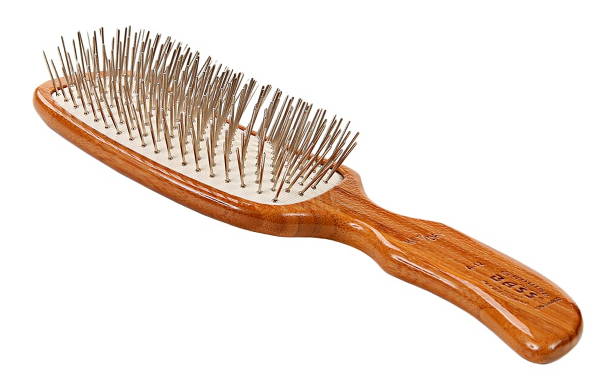 Bass Brushes- Style & Detangle Pet Brush, Dark Bamboo1