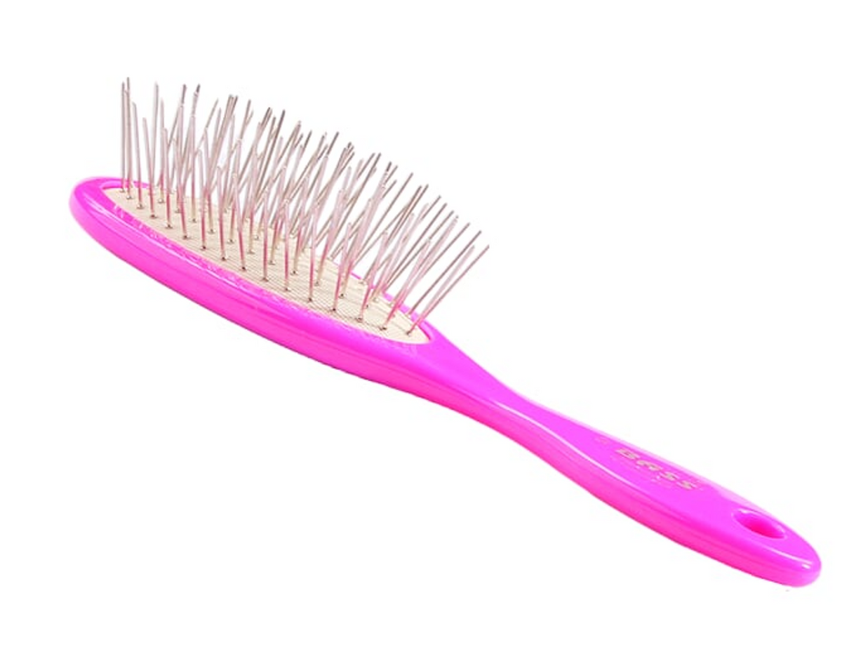 Bass Brushes- Style & Detangle Pet Brush, Small, Pretty Pink