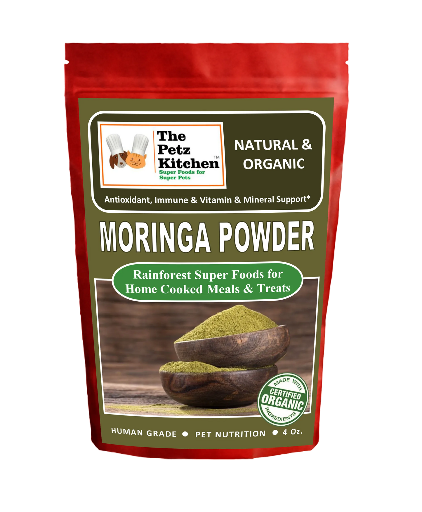 Organic Pet Systems Moringa Leaf Powder | Antioxidant Superfood, 4 Oz
