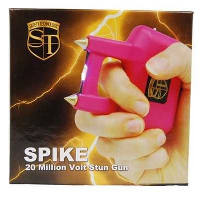Spike Stun Gun - 65 Million Volt - Pink Rubberized