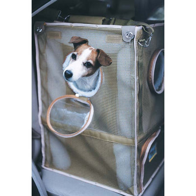 Kittywalk Cozy Cabin Pet Car Seat - Taupe Portable Dog Travel Carrier
