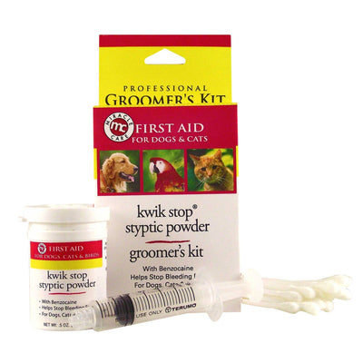 Miracle Care Kwik-Stop Styptic Powder Grooming Kit for Dogs, Cats & Birds