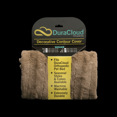 Curicyn DuraCloud Orthopedic Pet Bed Contour Cover | Large, Mocha