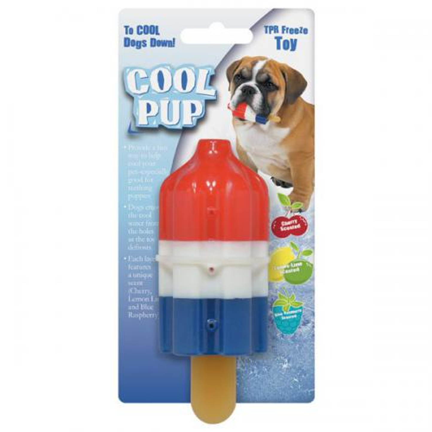 Pet Edge Cool Pup Mini Rocket Pop Ice Cream Dog Toy - Durable 12 Pack