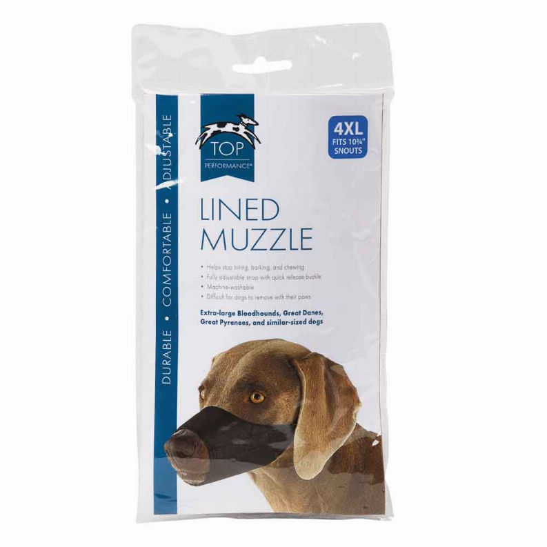 TP Lined Nylon Muzzle 10.75InSnout 4XL, 10.75In Snout 4XL