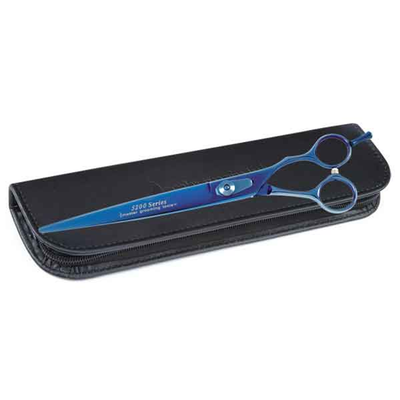 Pet Edge MG 5200 Blue Titanium Straight Dog Grooming Shears - 8.5in