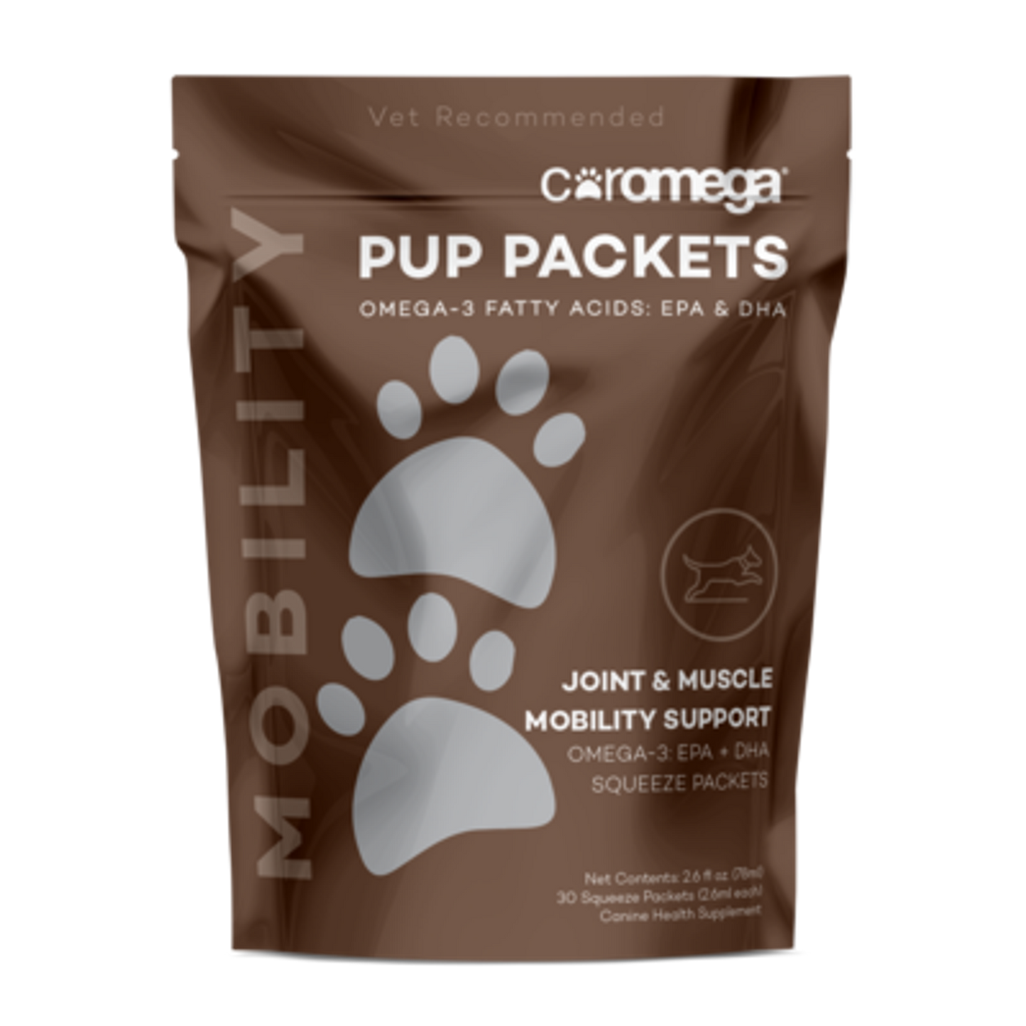 Coromega Pup Packets Omega-3 Joint & Muscle Mobility Support, Male, 30 pcs