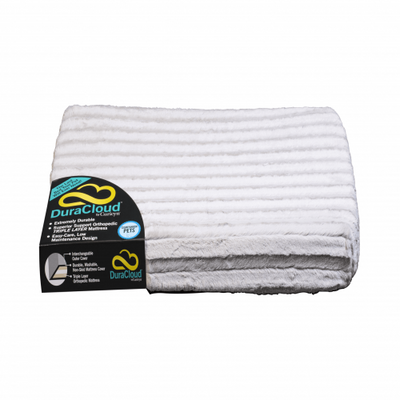 Curicyn DuraCloud Orthopedic Pet Bed Water-Resistant Crate Pad, Silver, Small (24"x19"x2.5")