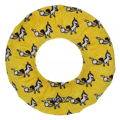 Mighty Ring Unicorn Durable Dog Tug Toy – VIP Products – Yellow