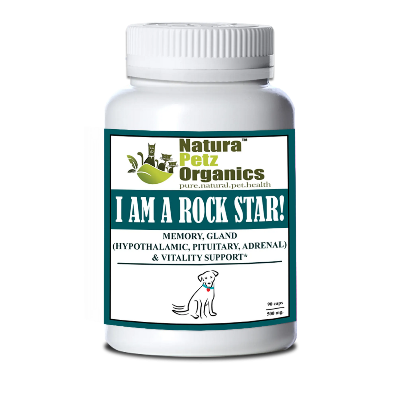 I Am A Rock Star - Memory, Gland (Hypothalamic, Pituitary), DOG, 500 mg 90 cap
