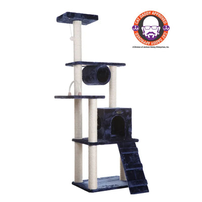 Armarkat 71" Navy Multi-Level Cat Tower with Sisal Scratching Posts