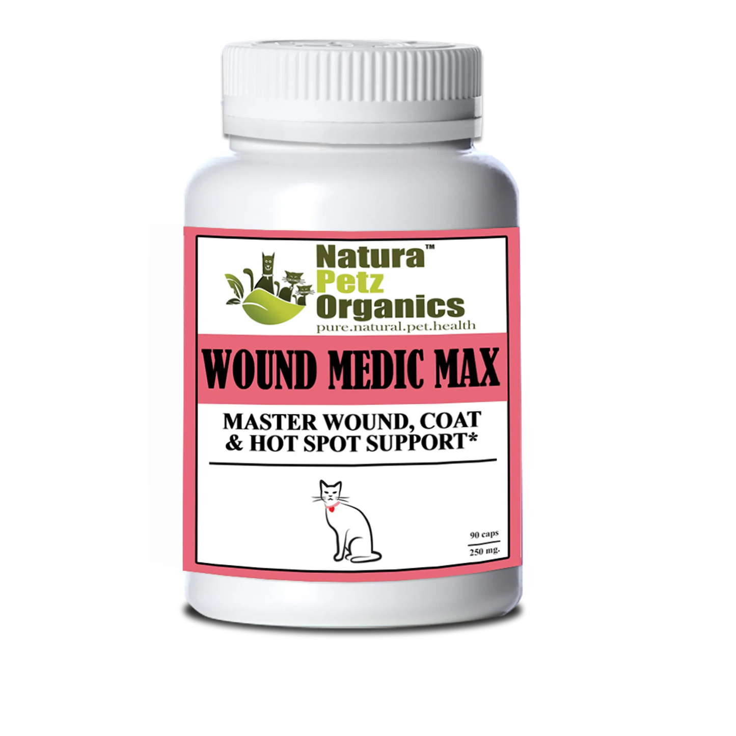 Wound Medic Max Caps Master Wound, Skin & Coat, CAT 90 caps - 250 mg