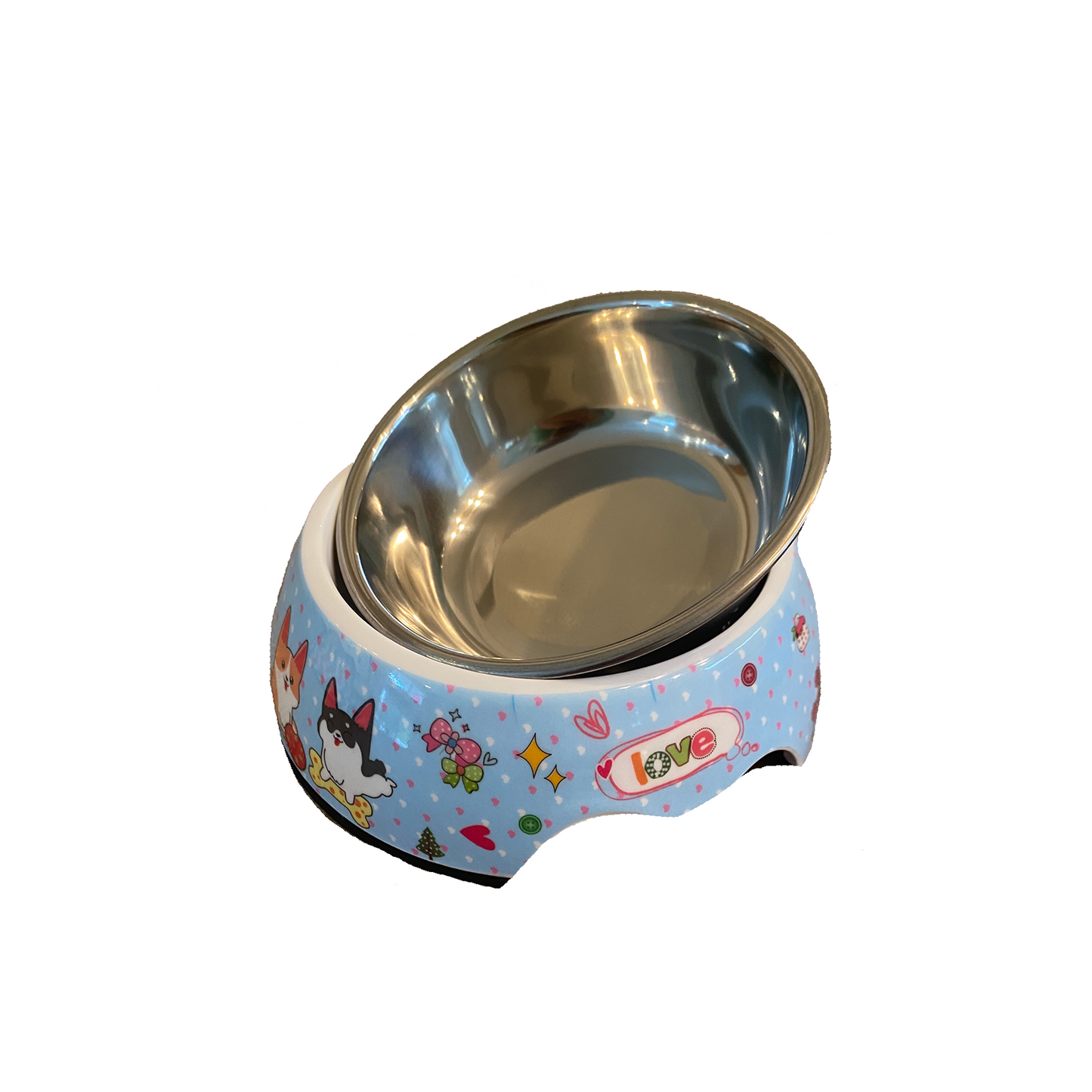 Cutie Ties Dog Bowl, Small, Corgi