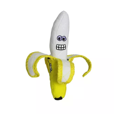 Tuffy Funny Food Banana Dog Toy – Durable Interactive Tug Toy, Yellow