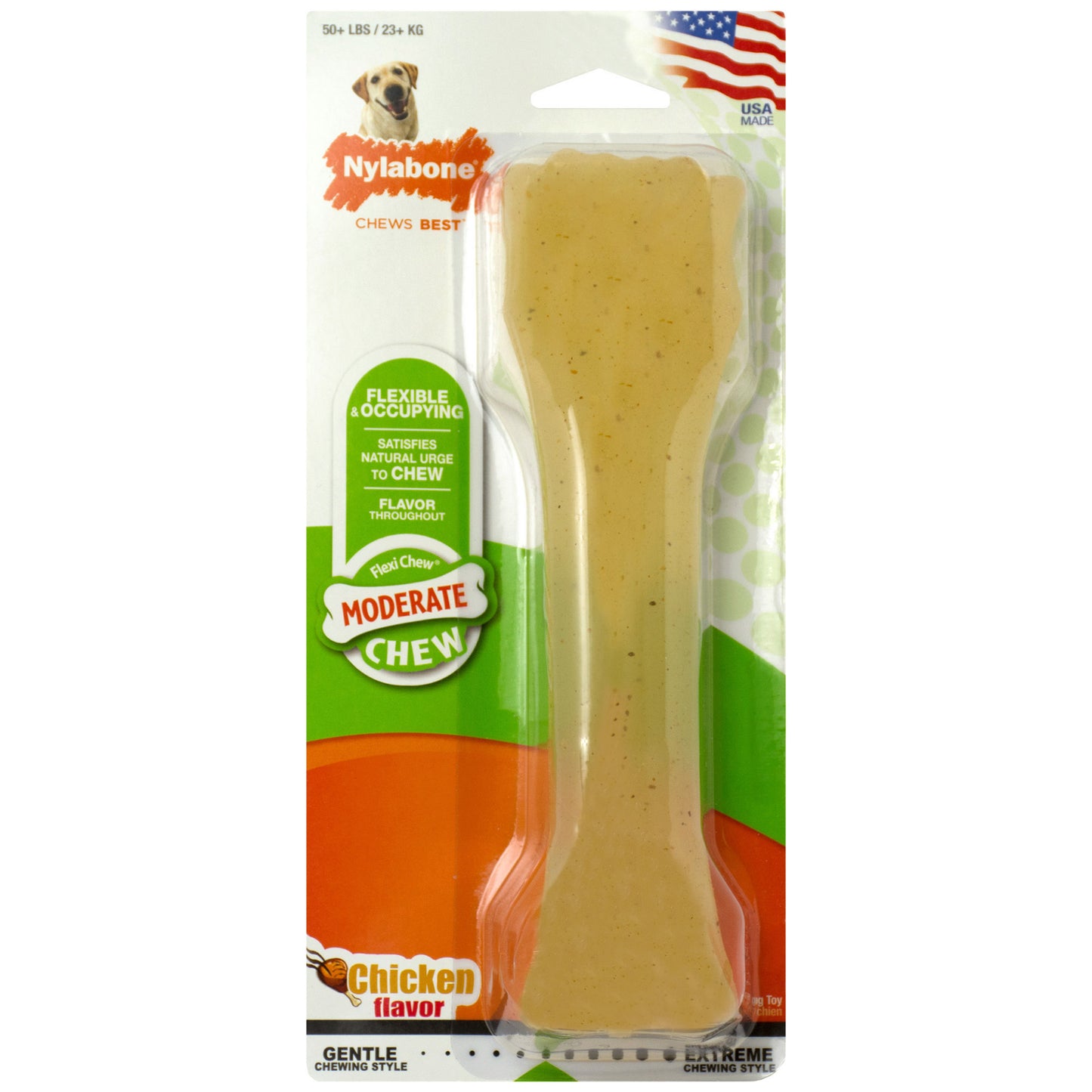 Nylabone Moderate Chew Chicken Dog Toy for Large Dogs | Dental Care