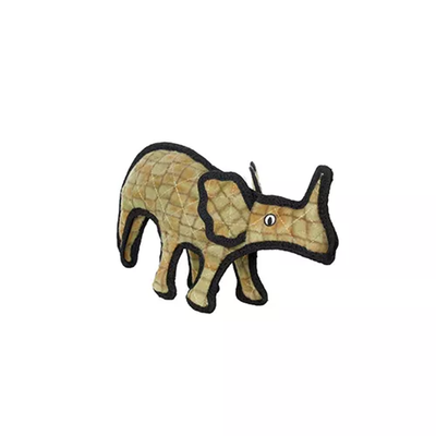 Tuffy Jr Dinosaur Moosasaurus Dog Toy – Durable 4-Layer Tug Toy, Tan