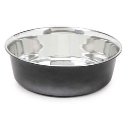 Pet Edge Ombre Stainless Steel Dog Bowl – Non-Skid Bottom, X-Large