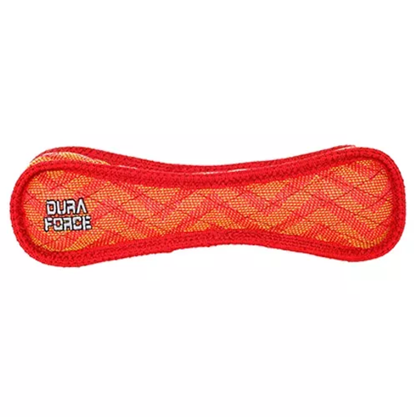 DuraForce Bone ZigZag Durable Dog Tug Toy – Red Woven Mesh – One Size