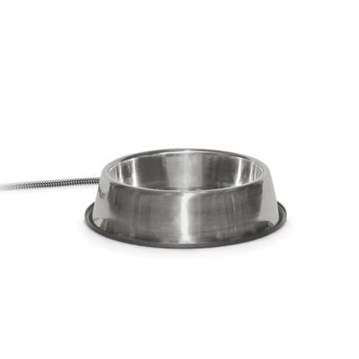 K&H Pet Products Heated Stainless Steel Thermal Bowl - 102oz Outdoor