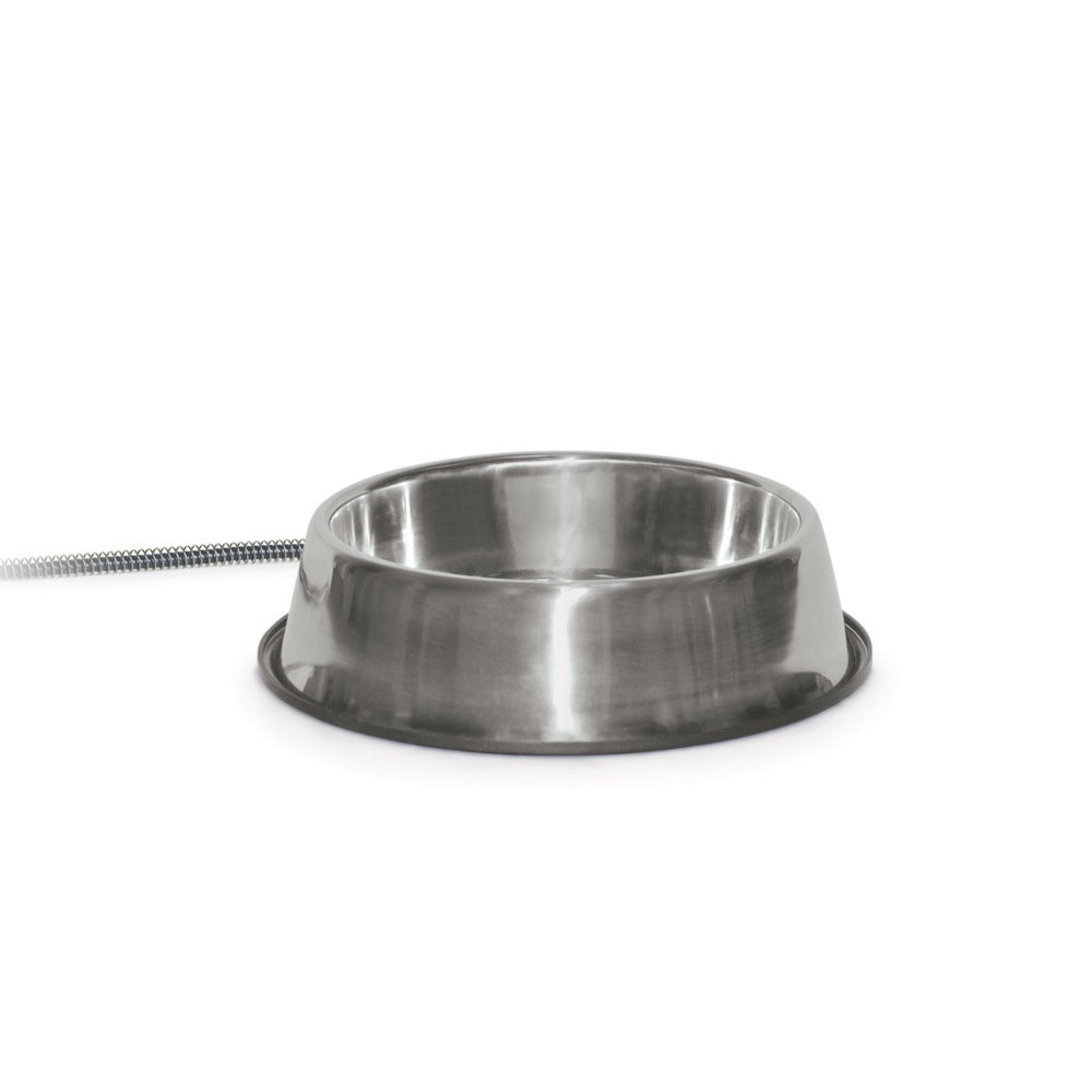 K&H Pet Products Heated Stainless Steel Thermal Bowl - 102oz Outdoor