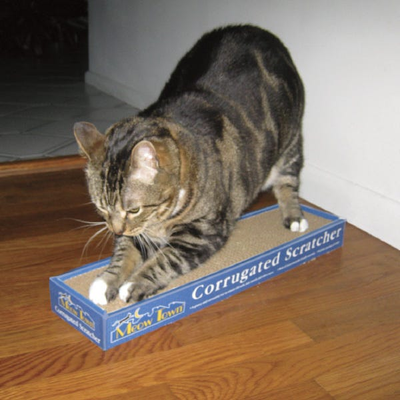 Pet Edge MT Corrugated Cardboard Cat Scratcher Toy - 19 Inch Length