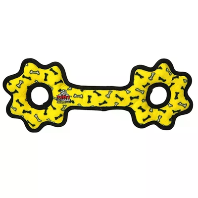 Tuffy Ultimate Tug-O-Gear Dog Toy – Large Yellow Durable Tug Bone