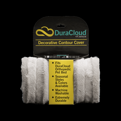 Curicyn DuraCloud Orthopedic Pet Bed Contour Cover - Large, Silver